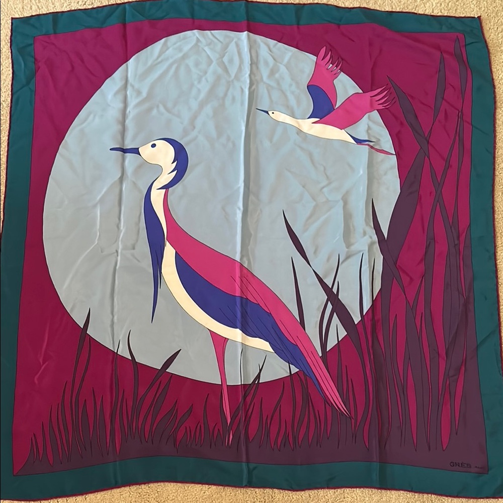 Vintage Gres Paris Silk Scarf